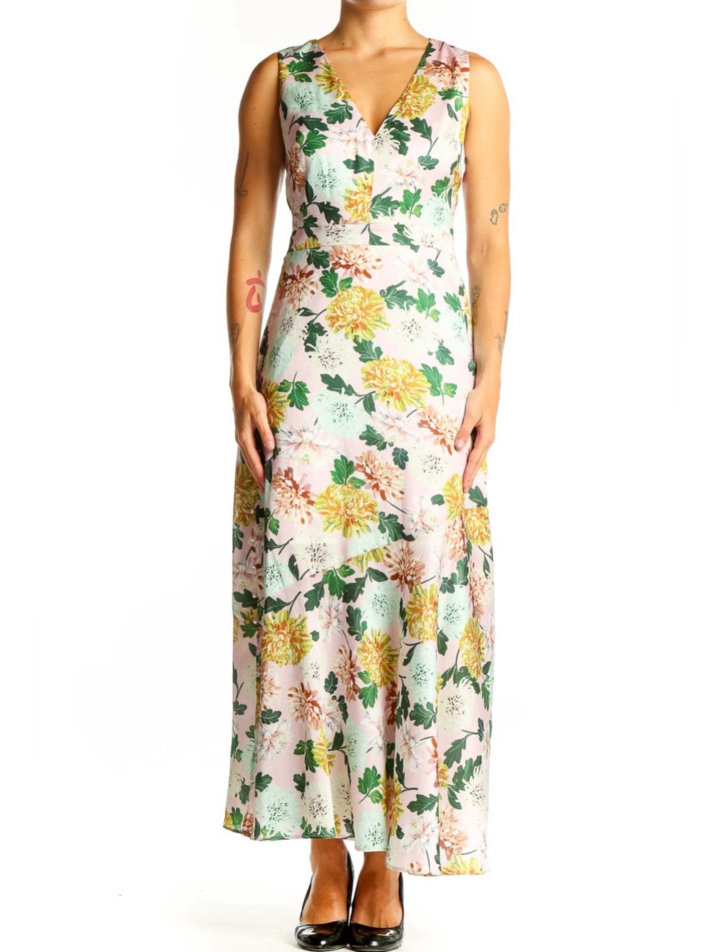 Sam Edelman Floral Maxi Dress - Pink and Green